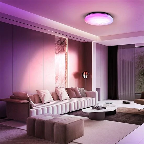 LED smart stropní světlo Wave, 30W, 2300lm, wifi, RGB + CCT, dálkové ovládání