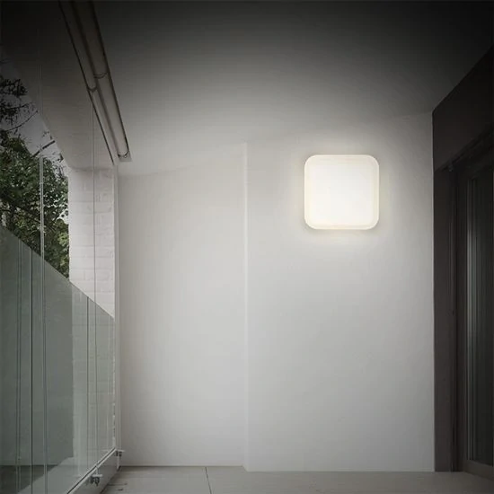 LED venkovní osvětlení čtvercové, 20W, 1500lm, 4000K, IP54, 19cm