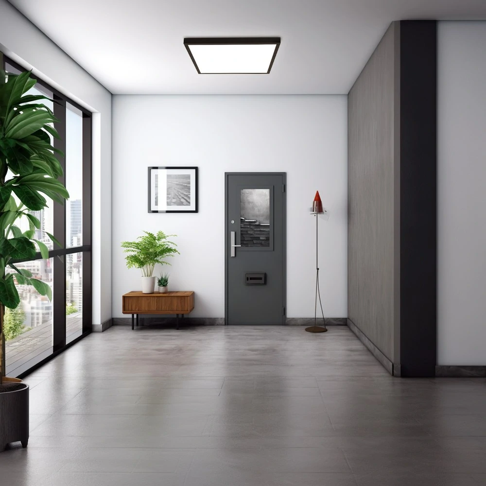 NEO LITE FRAME Smart stropní svítidlo 60x60cm, IP44, CCT,  WiFi, Tuya, BEACON černé