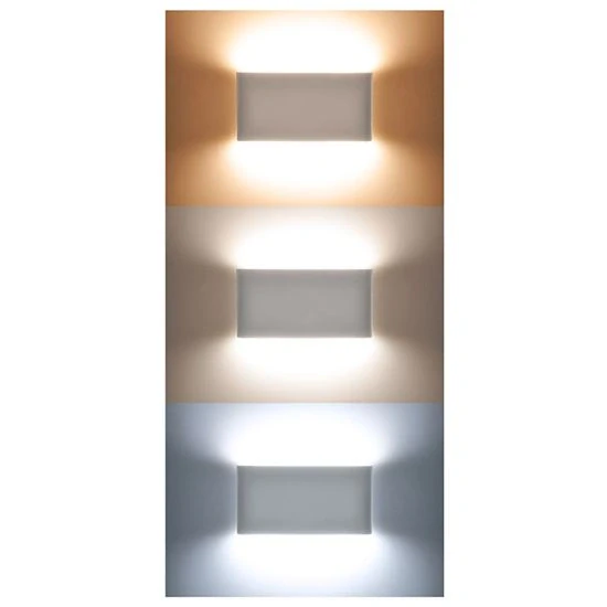 LED venkovní nástěnné osvětlení Modena, 12W, 680lm, 120°, bílá