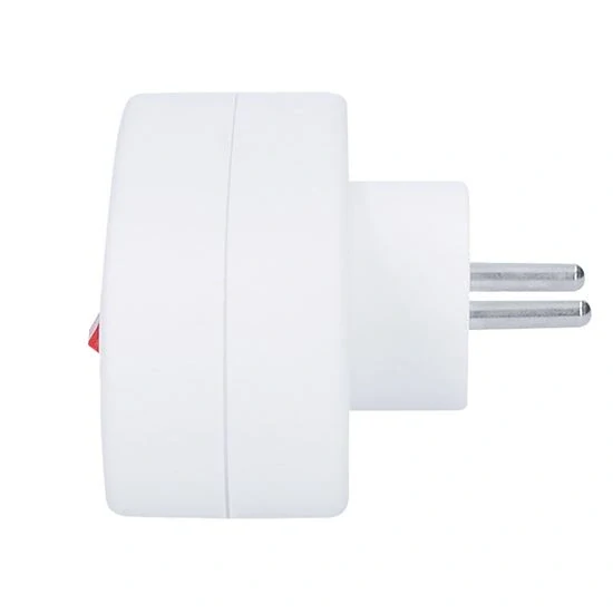 Rozbočka, 2 x 10A, bílá, vypínač