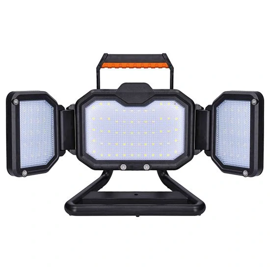 LED reflektor 50W, přenosný, nabíjecí, 5000lm, oranžovo-černý