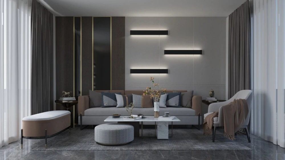 NEO LINEA nástěnné svítidlo 76cm 40W černé zigbee