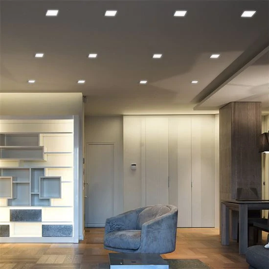 LED mini panel CCT, podhledový, 6W, 450lm, 3000K, 4000K, 6000K, čtvercový
