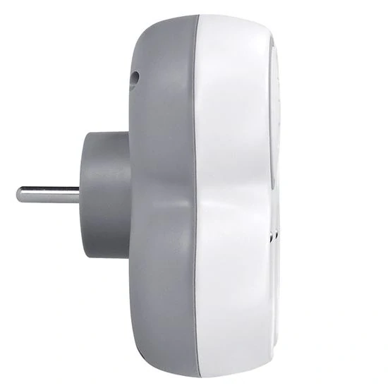 Rozbočka, 3x 10A, bílá-šedá, vypínač