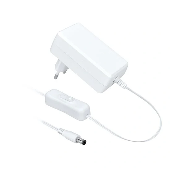 LED COB pásek, sada s adaptérem, vypínač, 5m, 8W/m, 800lm/m, teplá bílá