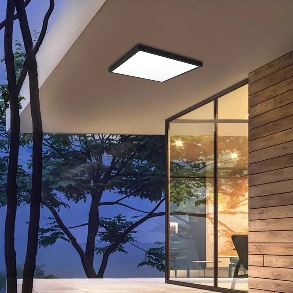 NEO LITE FRAME Smart stropní svítidlo 60x60cm, IP44, CCT,  WiFi, Tuya, BEACON černé