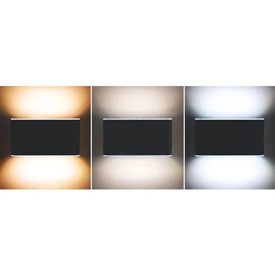 LED venkovní nástěnné osvětlení Modena, 12W, 680lm, 120°, černá