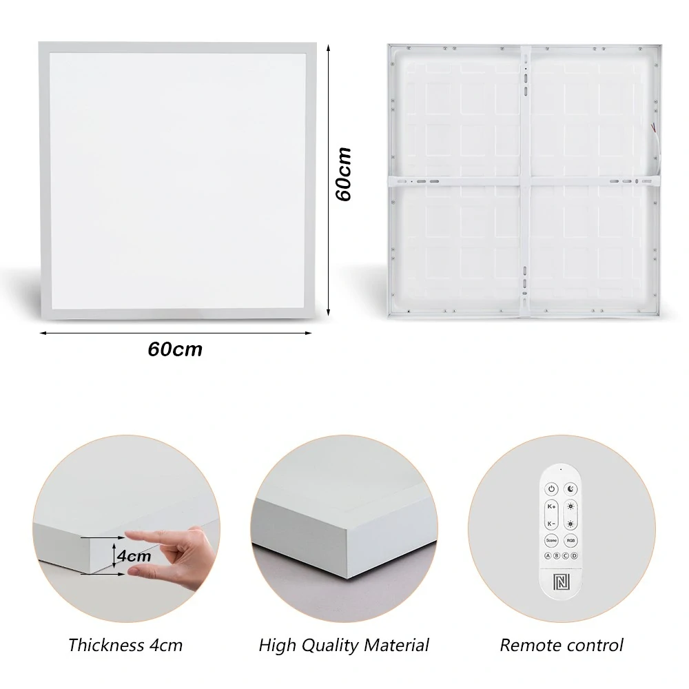 NEO LITE FRAME Smart stropní svítidlo 60x60cm , IP44, CCT,  WiFi, Tuya, BEACON bílé