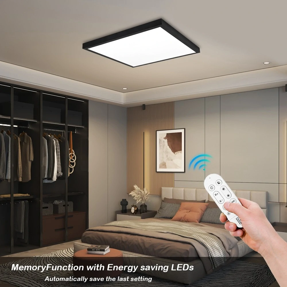 NEO LITE FRAME Smart stropní svítidlo 60x60cm, IP44, CCT,  WiFi, Tuya, BEACON černé