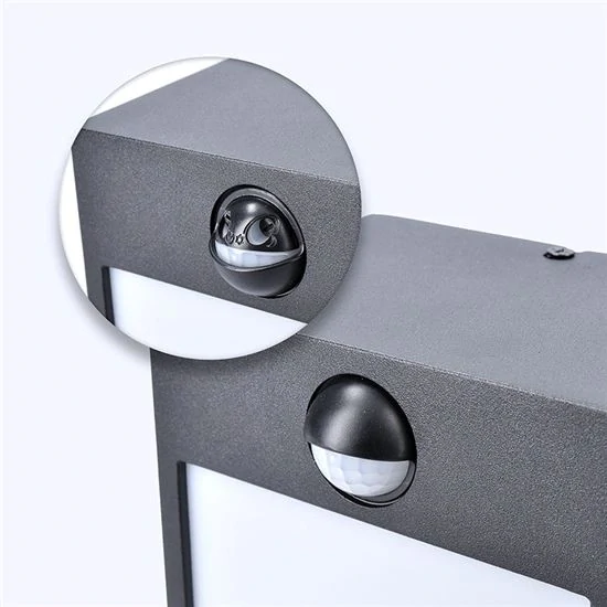 LED venkovní nástěnné osvětlení Terni, 12W, 560lm, 3000K, PIR sensor