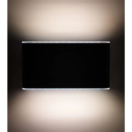 LED venkovní nástěnné osvětlení Modena, 12W, 680lm, 120°, černá