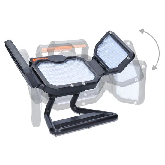 LED reflektor 50W, přenosný, nabíjecí, 5000lm, oranžovo-černý