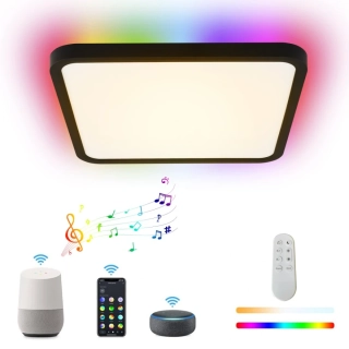 NEO LITE TUDO Smart stropní svítidlo RGB podsvícení 40cm 50W Tuya WiFi  Beacon černá