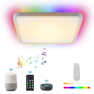 Smart stropní svítidlo RGB podsvícení 40cm, 50W Tuya WiFi Beacon bílá