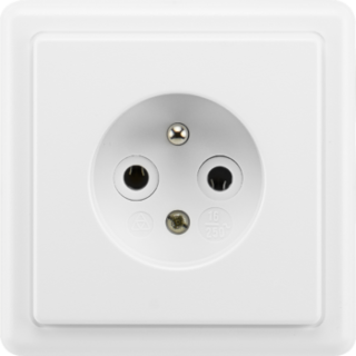 Zásuvka jednoduchá, bílá, CLASSIC